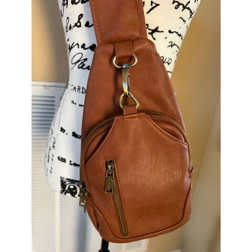 Brie Front Zipper Sling Backpack